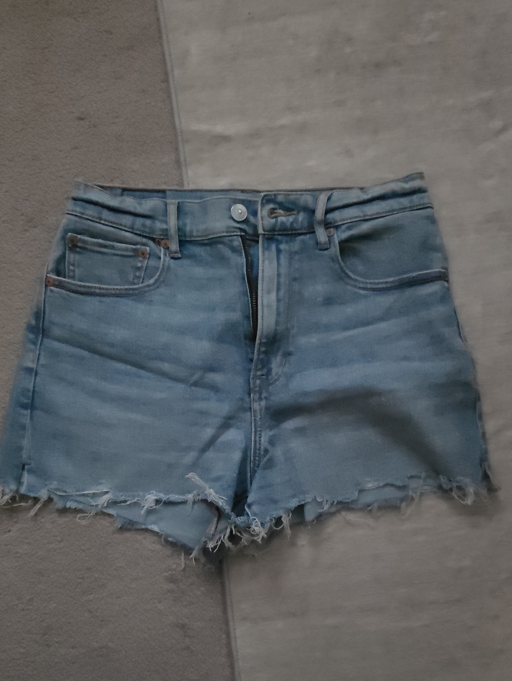 American Eagle Outfitters Light Blue Distressed Denim Cutoff Shorts